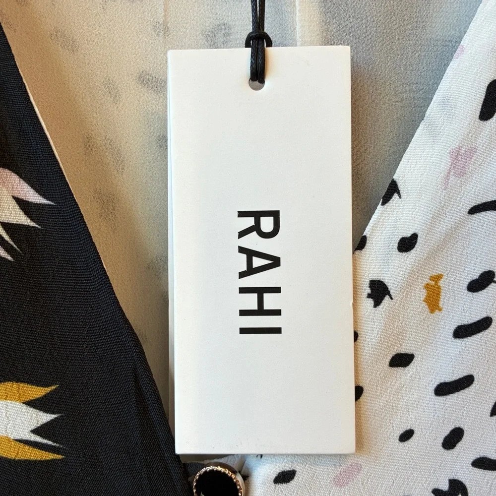 Rahi Confetti Patchwork Black and White Maxi Dress, NWT, Medium - Picture 6 of 10